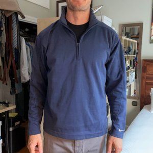 Nike Dri-Fit navy blue half-zip long sleeve activewear